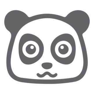 Adorable Cute Panda Decal (Grey)